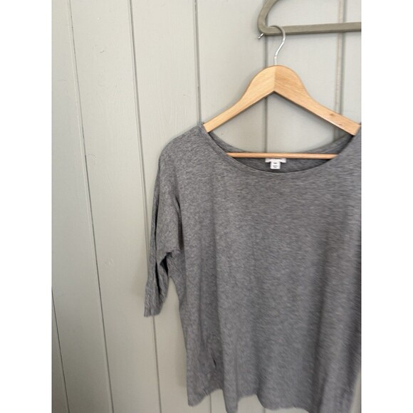 Cuyana Women's Lounge 2 Piece Set Top & Pants Heather Gray Pima Cotton Modal - Picture 2 of 7